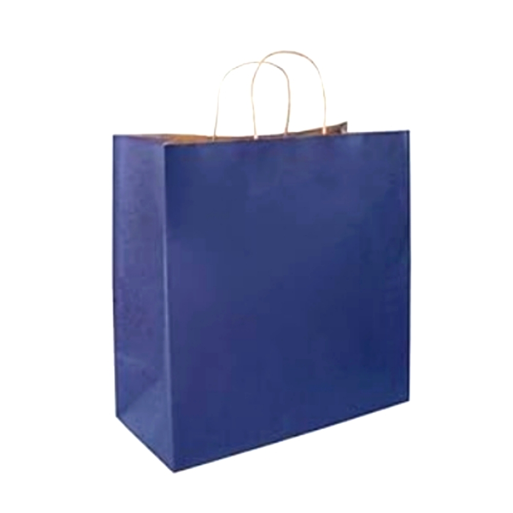 100 Pieces Blue Paper Giftbags with Handles